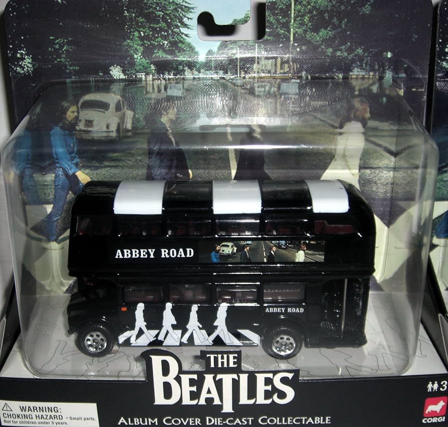 ミニカー Corgi The Beatles album cover die-cast The Beatles Abbey Road Album Cover - Corgi DoubleDecker Bus